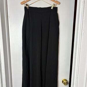 High waisted wide vintage style black pants by Micheline Pitt la femme en noir